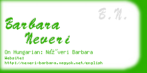 barbara neveri business card